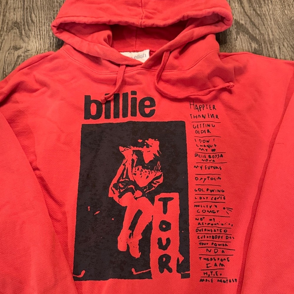 Billie Tour Red Hoodie